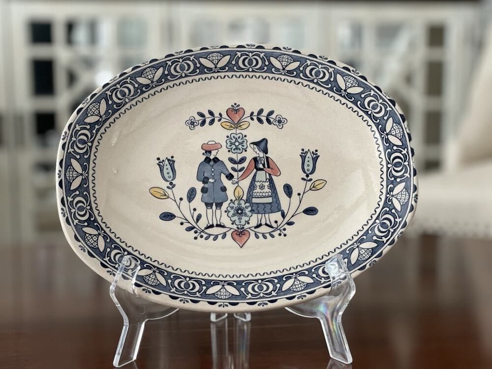 Johnson Brothers Staffordshire Old Granite Hearts & Flowers Platter